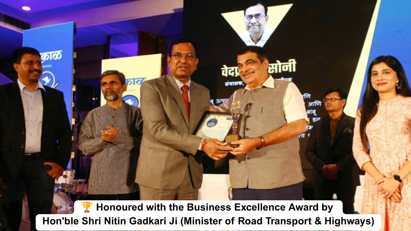Honored to Receive an Award from Gadkari Ji